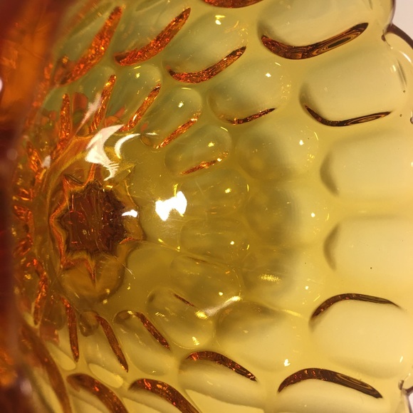 Vintage Indiana Glass Amber Compote - Picture 12 of 12